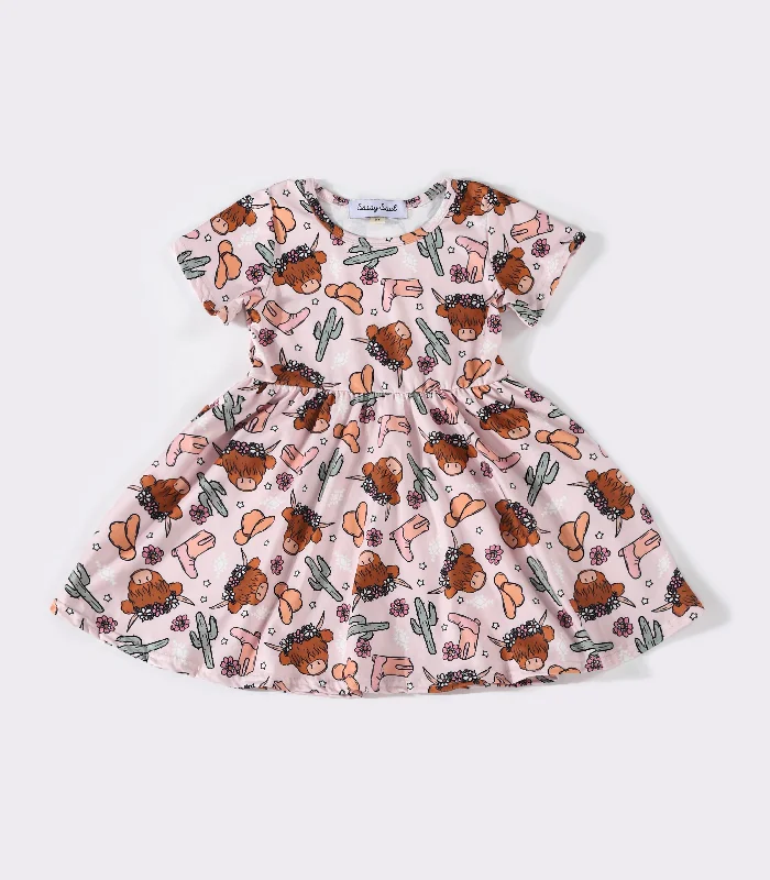Chic and comfortable clothing for busy women   Western cow twirl dress