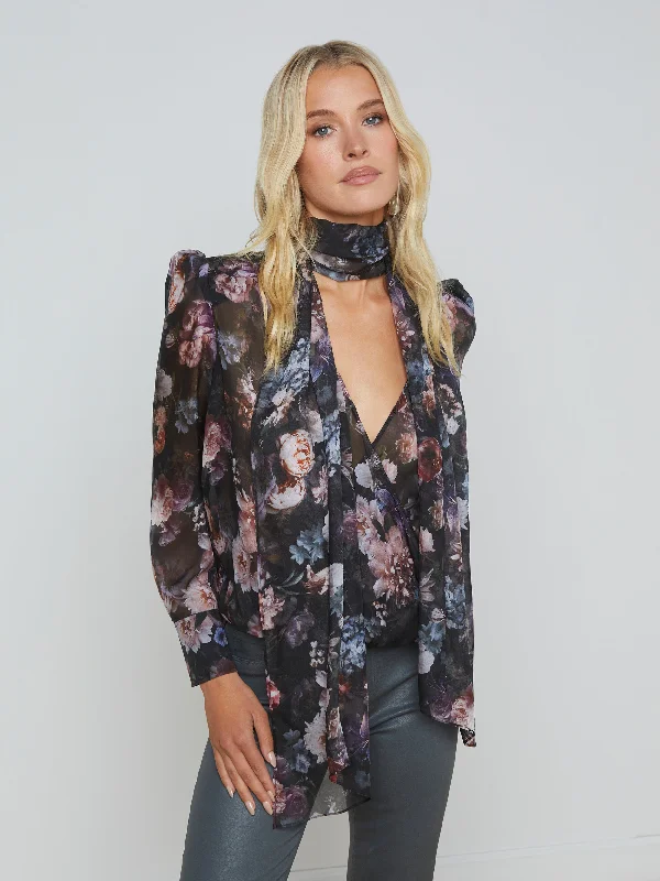 Elegant casual clothing for modern women   Cambria Silk Tie-Neck Blouse