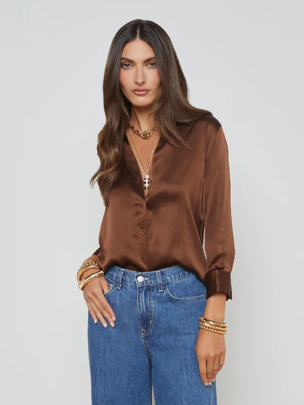 Affordable fashion that looks high-end   Dani Silk Blouse