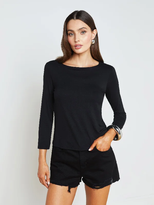Versatile outfits to transition from day to night   Lexa Boatneck Top