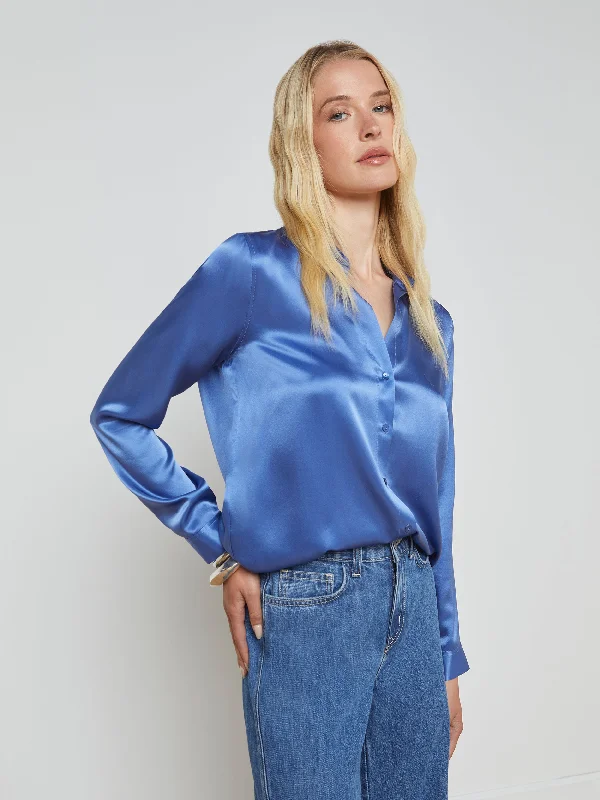 Versatile outfits to transition from day to night   Tyler Silk Blouse