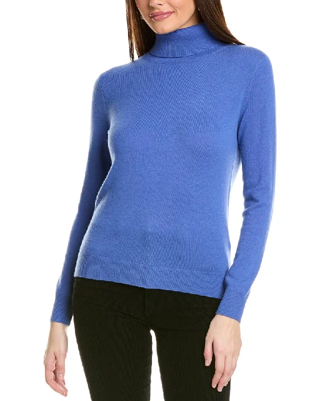 Chic and comfortable clothing for busy women   Amicale Cashmere Basic Turtleneck Cashmere Sweater