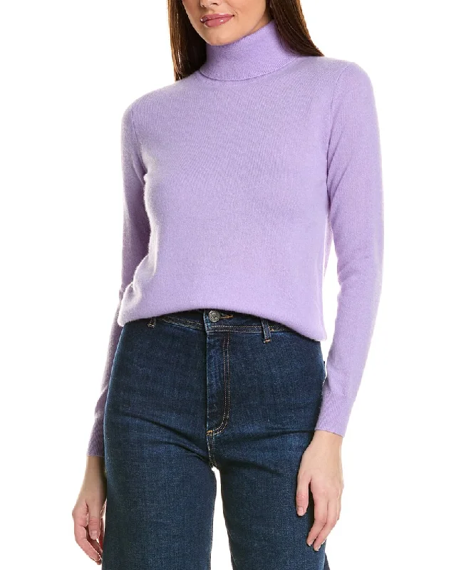 Perfect fashion pieces for the busy woman   Amicale Cashmere Basic Turtleneck Cashmere Sweater
