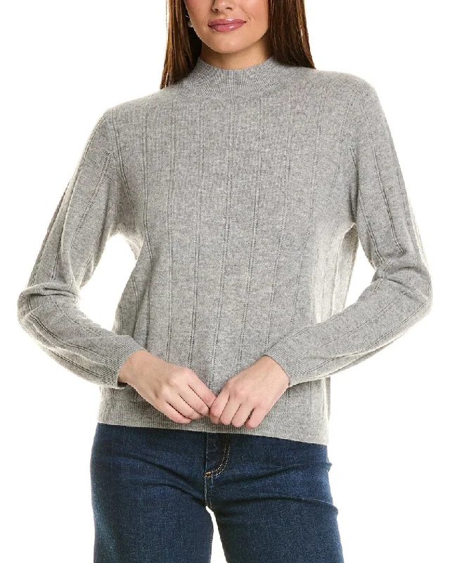 Trendsetting women’s clothing for fashion lovers   Amicale Cashmere Wide Rib Cashmere Sweater