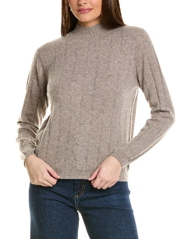 Bold and sophisticated looks for every woman   Amicale Cashmere Wide Rib Cashmere Sweater