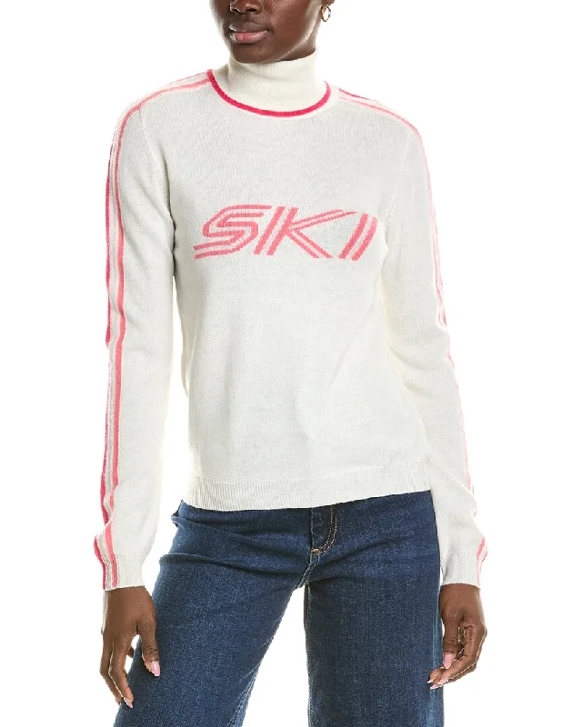 Statement pieces for the confident woman   Brodie Cashmere Wool & Cashmere-Blend Rainbow Ski Roll Neck Jumper
