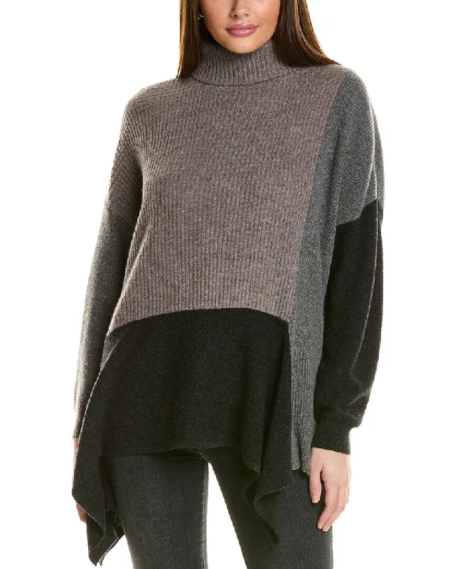 Fashion-forward women’s clothing on a budget   Collaboration Cowl Neck Mixed Media Cashmere Sweater
