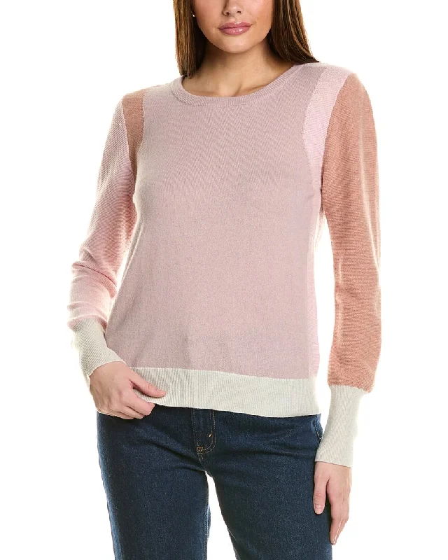 Casual outfits that elevate your style   Collaboration Jenn Country Club Colorblocked Cashmere Sweater