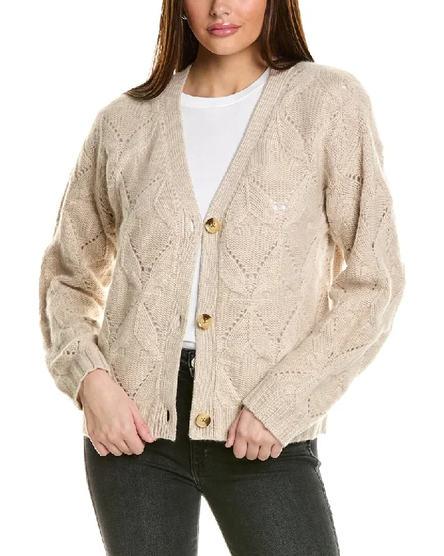 High-quality women’s wear for everyday elegance   Collaboration Mercedes Tulip Cable Cashmere Cardigan