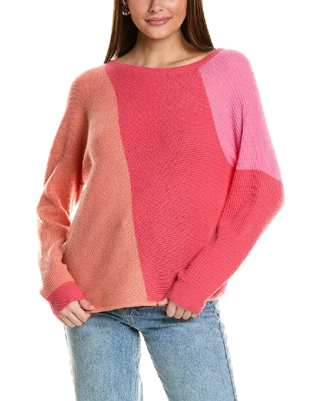 Versatile outfits to transition from day to night   Collaboration Mixed Media Crewneck Cashmere Sweater