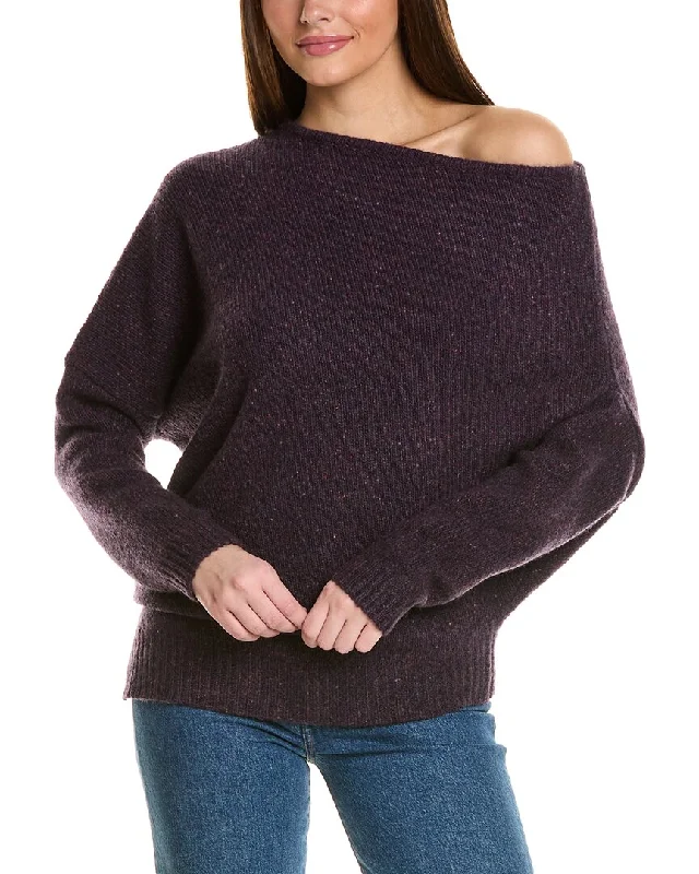 Chic, modern fashion for empowered women   Collaboration Off-Shoulder Cashmere Sweater