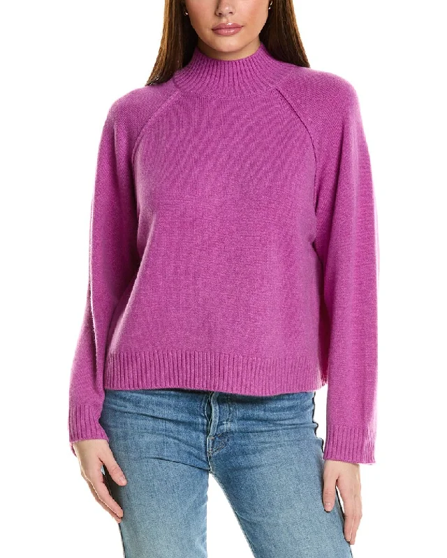 Summer-ready fashion for stylish women   Collaboration Serena Boxy Mock Neck Cashmere Sweater