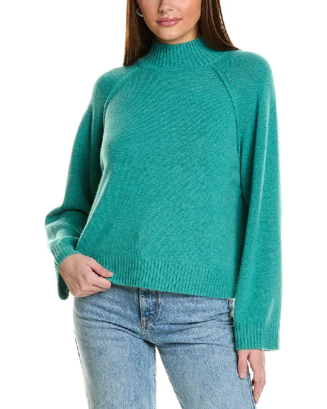 Feminine and fashionable clothing for every wardrobe   Collaboration Serena Boxy Mock Neck Cashmere Sweater