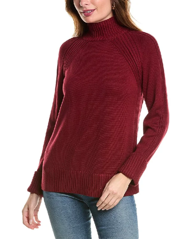 Effortlessly chic fashion for today’s woman   Jones New York Directional Mock Neck Sweater