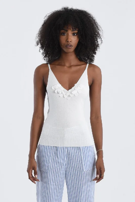 Curated collections of sophisticated women’s wear   Molly Bracken Off White Tank Top