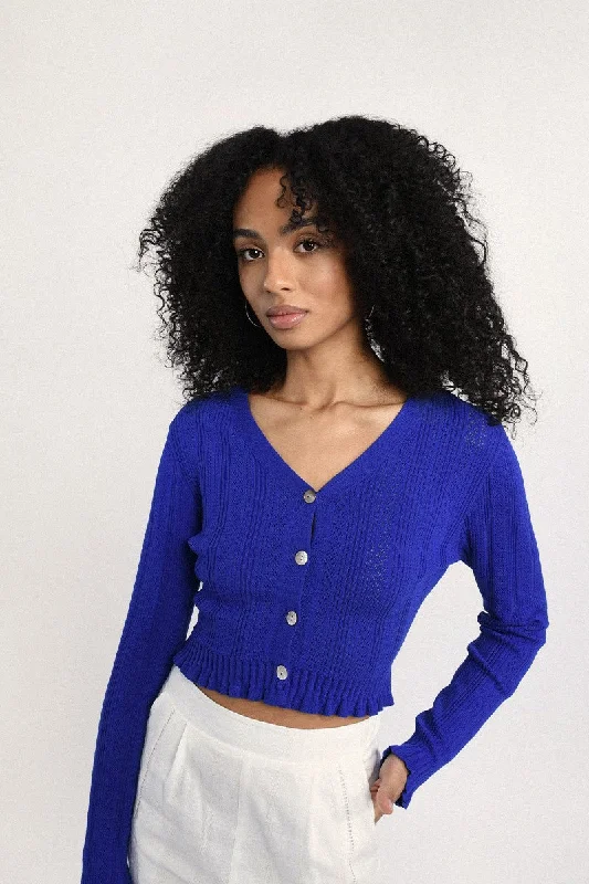 Refresh your wardrobe with high-quality women’s fashion   Molly Bracken Cobalt Blue Cardigan