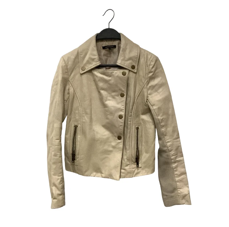 Sporty-chic women’s apparel for active lifestyles   nanette lepore/Leather Jkt/M/Leather/CRM/