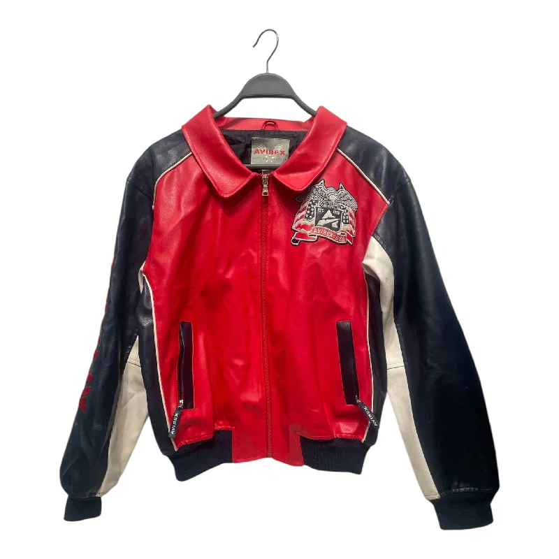 Bold and beautiful clothing for every woman   AVIREX/Leather Jkt/L/Graphic/Leather/RED/Avirex USA
