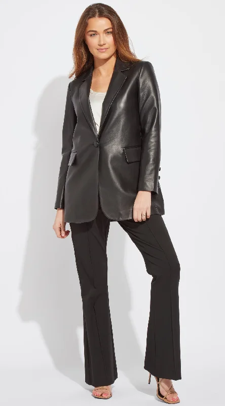 Curated collections of sophisticated women’s wear   Luxy Leather Blazer- Black