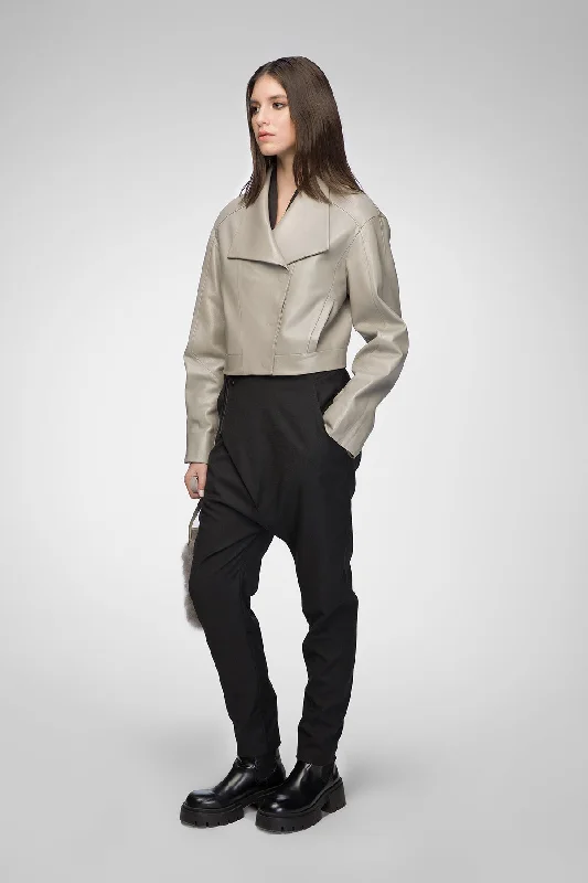 Fashionable clothing to fit every body type   Lise - Niobe Leather Jacket