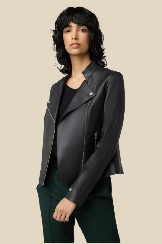 Fashionable, yet affordable women’s apparel   Saskia Leather Jacket