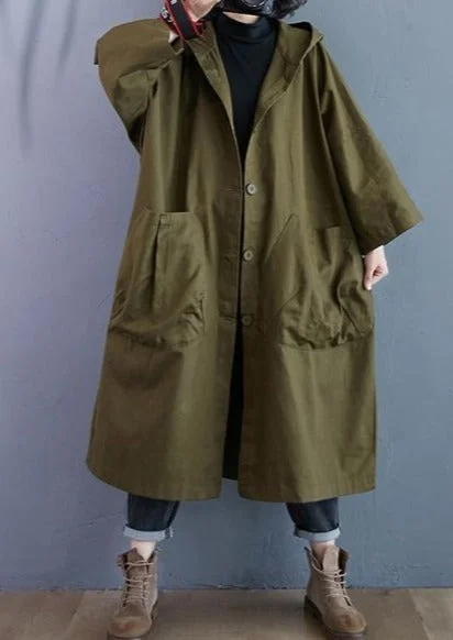 Fashion-forward women’s clothing on a budget   Plus Size Hooded Casual Loose Long Autumn Spring Trench Coat