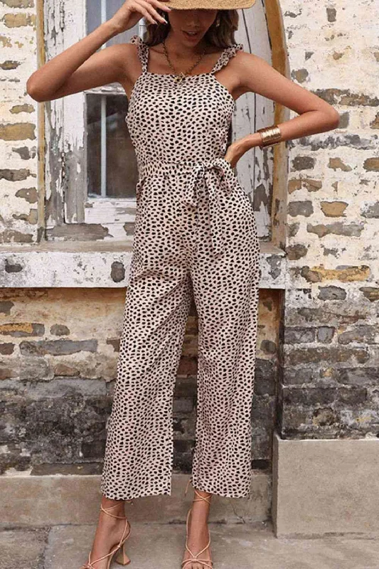 Step into style with our women’s clothing collection Printed Tie-Waist Wide Leg Jumpsuit Step into style with our women’s clothing collection Printed Tie-Waist Wide Leg Jumpsuit