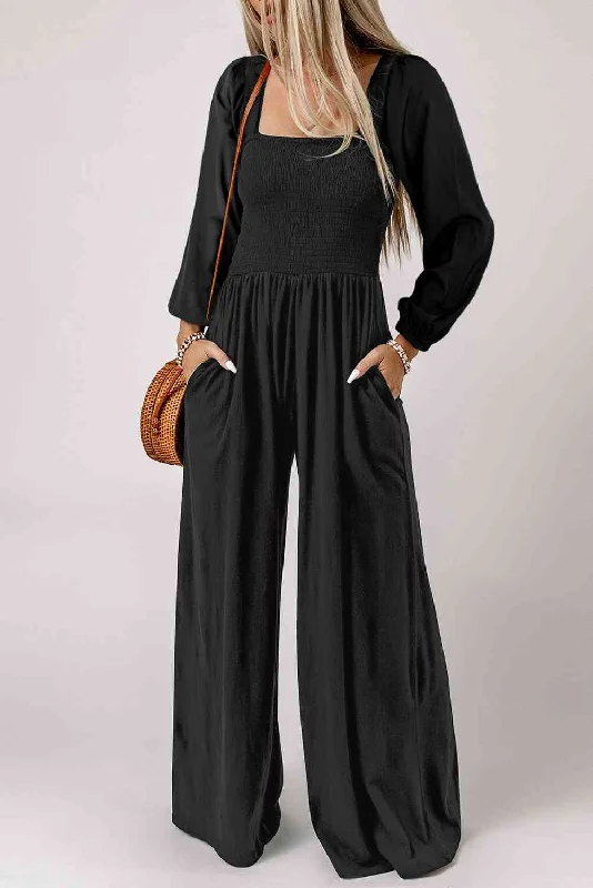 Women’s clothing that fits your personality and style Square Neck Raglan Sleeve Jumpsuit with Pocket Women’s clothing that fits your personality and style Square Neck Raglan Sleeve Jumpsuit with Pocket
