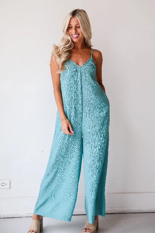 Everyday essentials for a stylish wardrobe FINAL SALE - Sunny Energy Teal Wide Leg Jumpsuit Everyday essentials for a stylish wardrobe FINAL SALE - Sunny Energy Teal Wide Leg Jumpsuit
