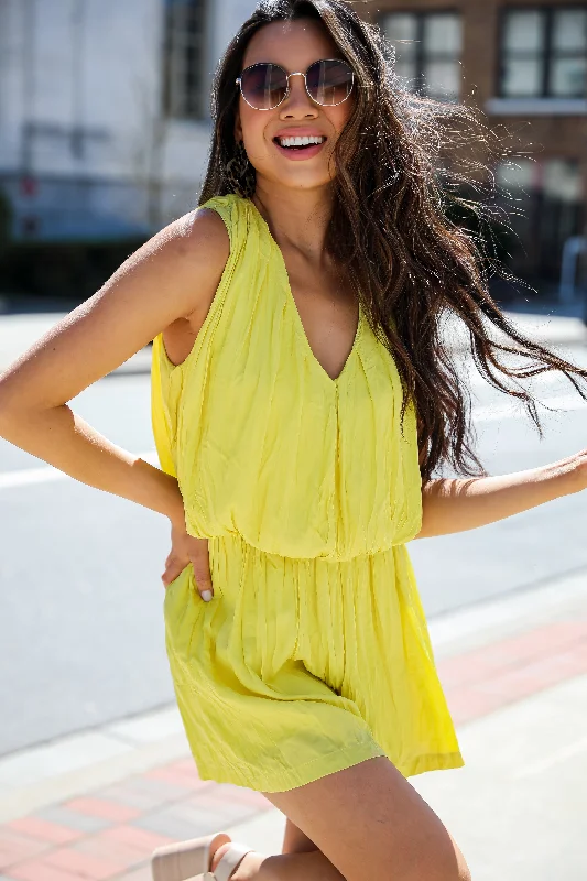 Luxurious fabrics and modern designs for women FINAL SALE - Sweetest Stance Yellow Romper Luxurious fabrics and modern designs for women FINAL SALE - Sweetest Stance Yellow Romper
