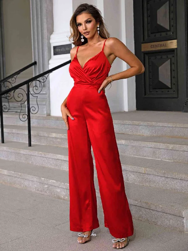 Elevate your style with fashionable women’s clothing Wide Leg Spaghetti Strap Jumpsuit Elevate your style with fashionable women’s clothing Wide Leg Spaghetti Strap Jumpsuit
