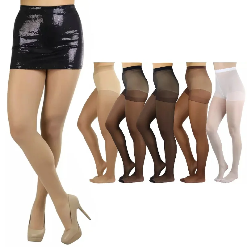 High-fashion styles at affordable prices   6-Pack: Women's Assorted Sheer Support Toe Pantyhose