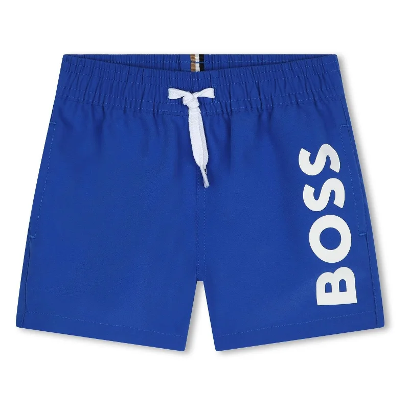 Designer-inspired women’s fashion at affordable prices   Blue Side Logo Swimshorts