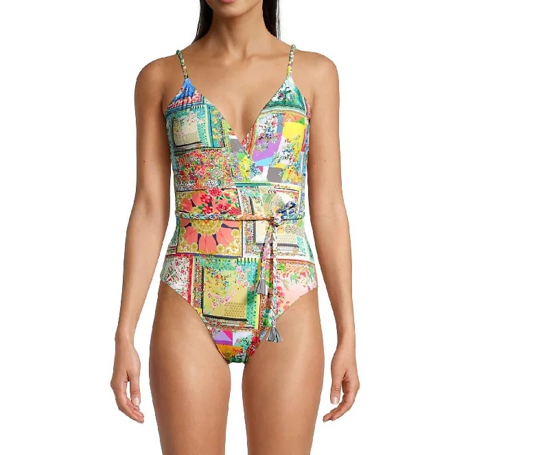 Look and feel your best in our women’s wear Fleur Braided One Piece Wrap Swimsuit In Multi Look and feel your best in our women’s wear Fleur Braided One Piece Wrap Swimsuit In Multi