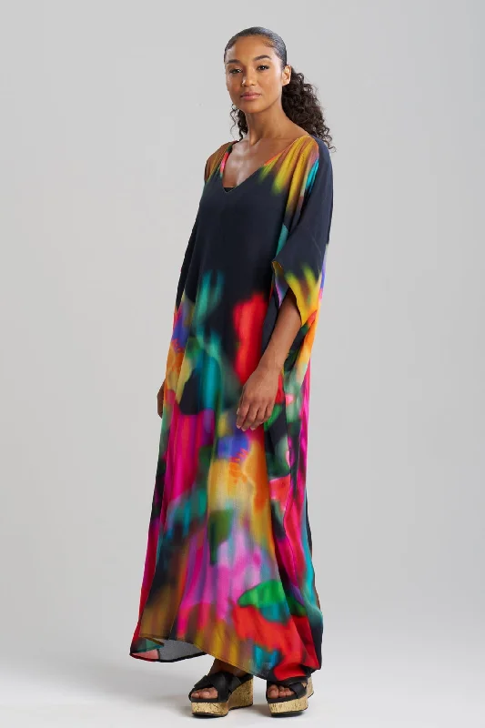 Effortlessly chic outfits for the modern woman   Floral Mirage Printed Rayon Caftan