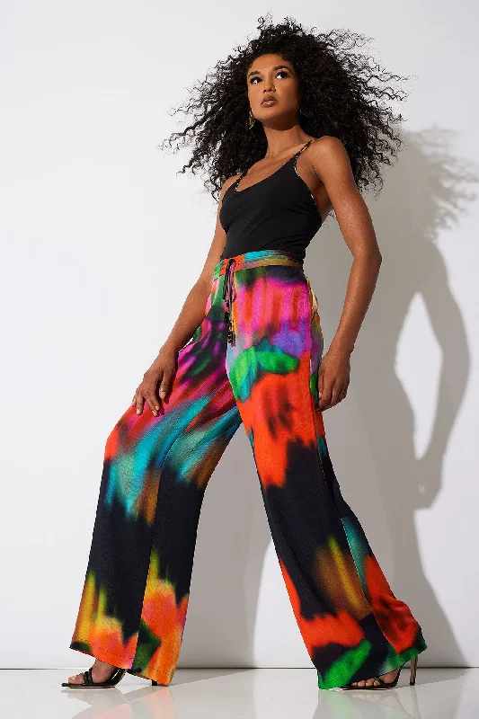 Refresh your wardrobe with trendy women’s apparel   Floral Mirage Printed Rayon Pants