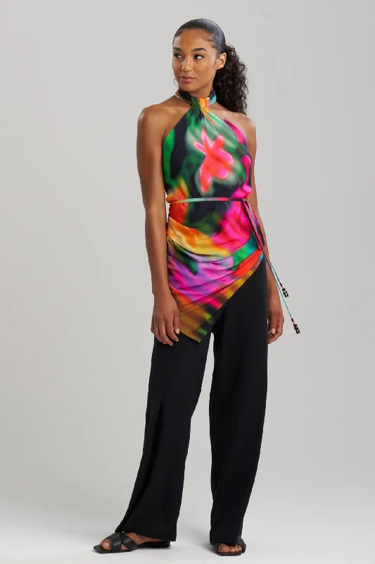 Luxurious fabrics and modern designs for women   Floral Mirage Printed Rayon Scarf Top