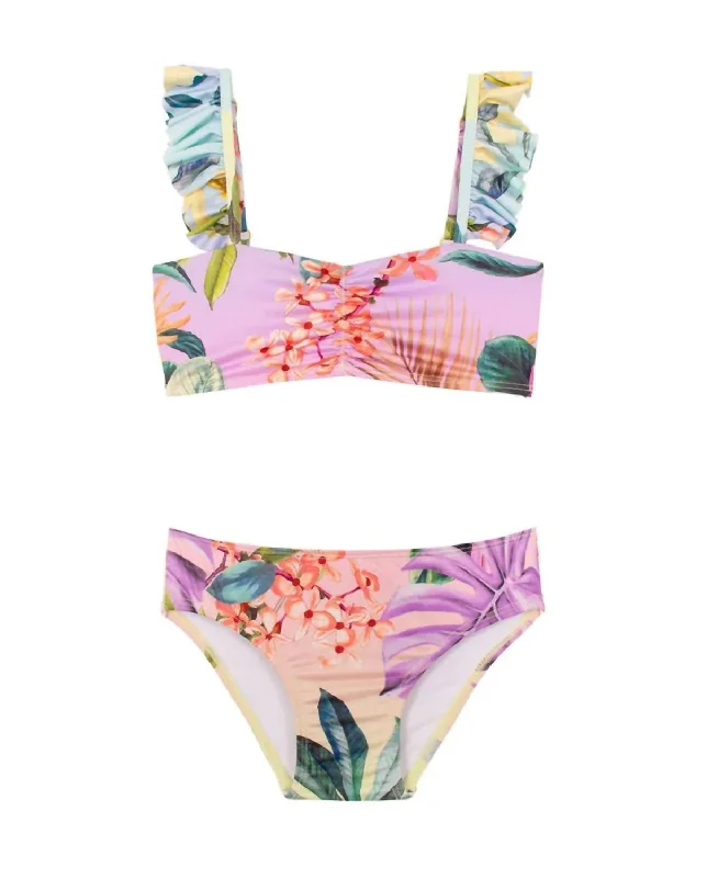 Stylish plus-size clothing for women   Girls Flutter Bikini In Oasis
