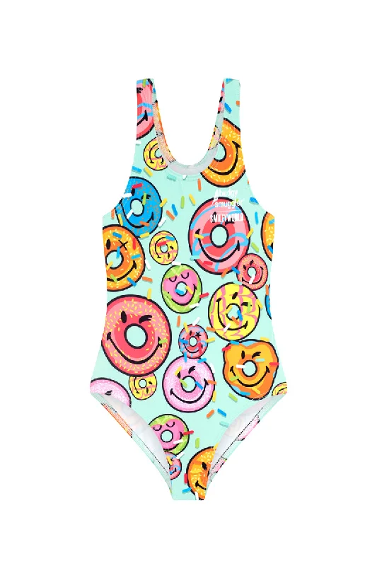 Fashionable, yet affordable women’s apparel   Girls One Piece in SmileyWorld Donuts