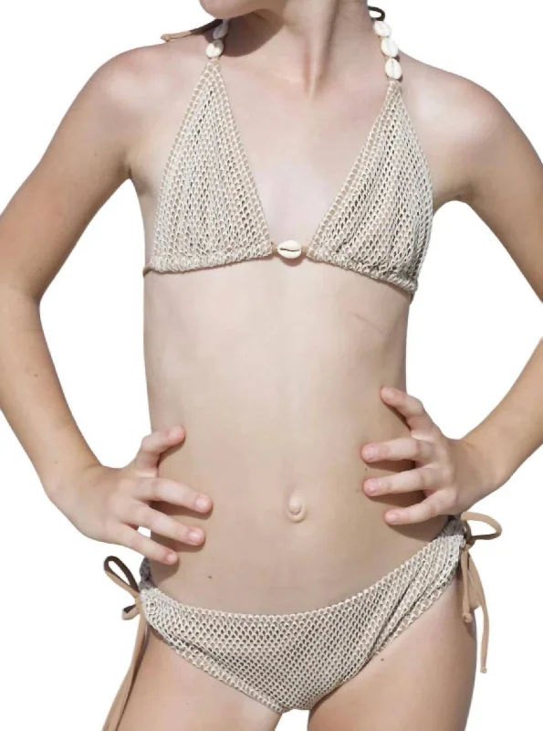 Stylish and comfortable outfits for women   Girls Sirius Bikini Set In Beige