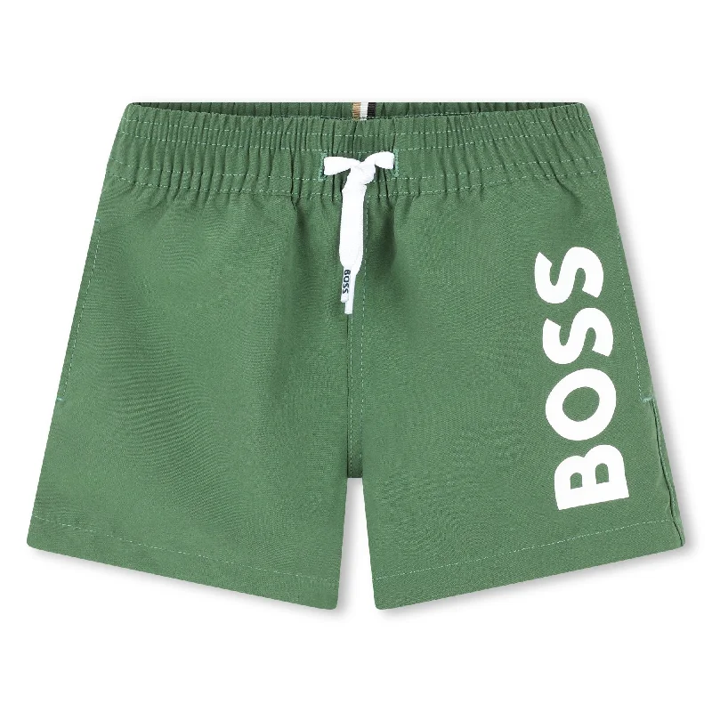 High-quality women’s wear for everyday elegance   Green Logo Swim Shorts