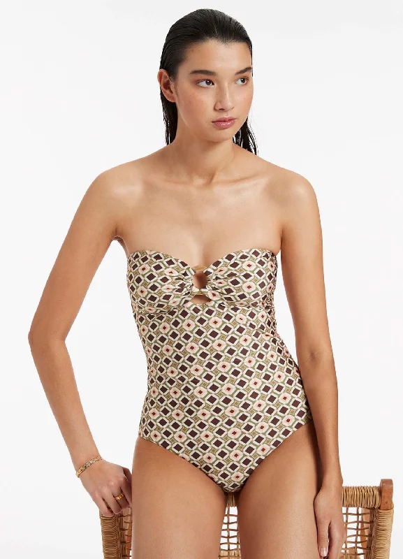 Casual outfits that elevate your style   Playa Bandeau One Piece - Olive