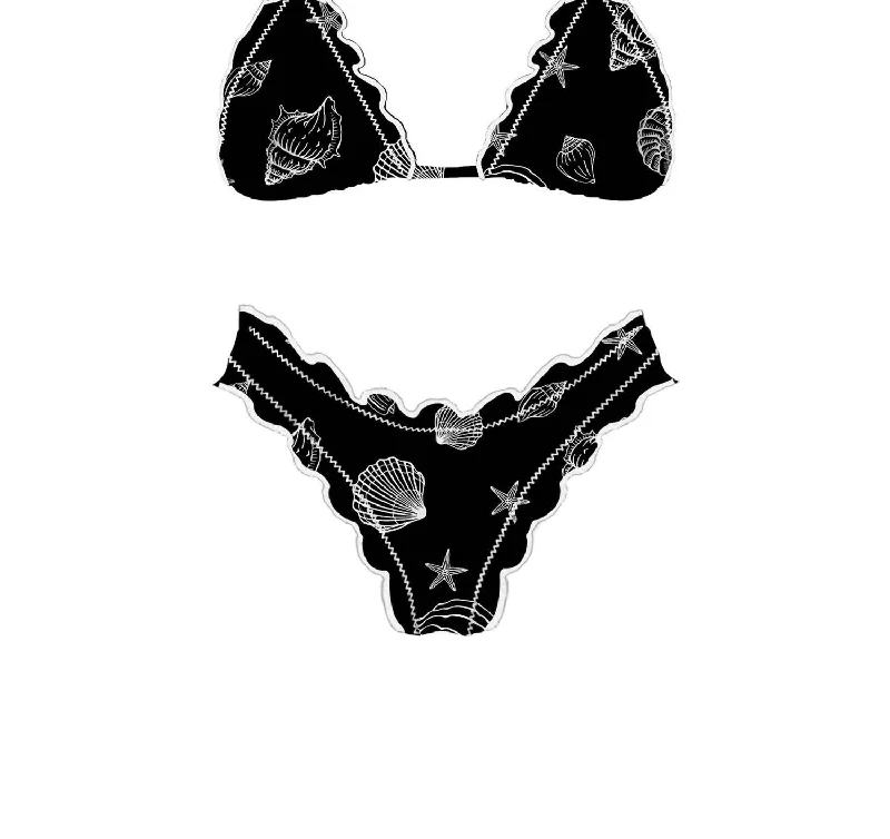 Confidence-boosting clothing for women   Seashell Bikini Set In Black