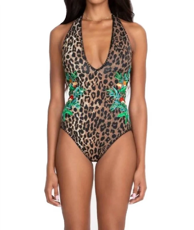 Sporty-chic women’s apparel for active lifestyles Vivianne Plunge One-Piece In Multi Sporty-chic women’s apparel for active lifestyles Vivianne Plunge One-Piece In Multi