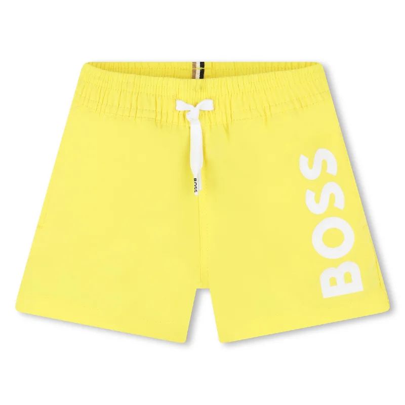 Stylish women’s clothing designed for comfort   Yellow Logo Swim Shorts