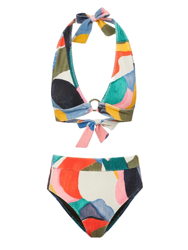 Clothing that’s as bold as you are Erin Top + Hi Waist Hi Leg Bottom in Carta Colorblock Clothing that’s as bold as you are Erin Top + Hi Waist Hi Leg Bottom in Carta Colorblock