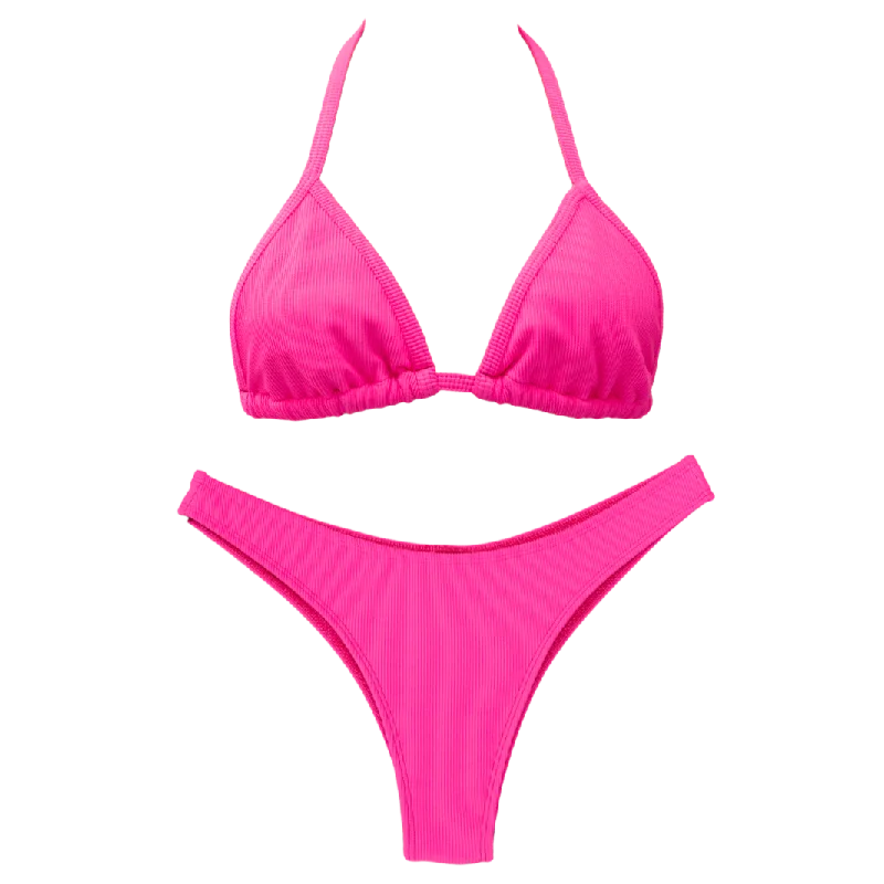 Versatile fashion for every type of woman   Ribbed Barbie Pink Minimalist Bundle